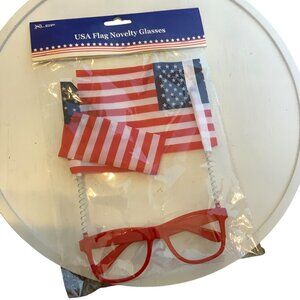 USA Flag Novelty Glasses With Patriotic Design For Celebrations & Events NEW